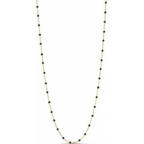 Enamel Lola Necklace Petrol Green 