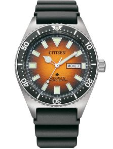 Citizen Promaster Marine automatisk dykkerklokke | Oransje urskive med dag/dato | NY0120-01Z