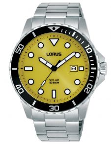 Lorus Mens Solar Steel Yellow 