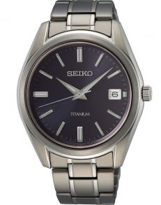 Seiko Mens Titanium Blue Sapphire 40mm SUR373P1 