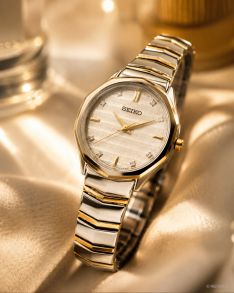 Seiko 10 Diamonds Two-Tone Sapphire 34mm 