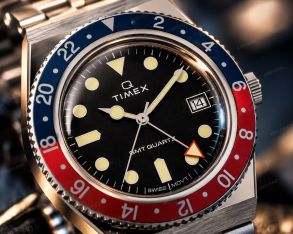 Timex herreklokke i stål med sveitsisk urverk og GMT-funksjon i 38mm
