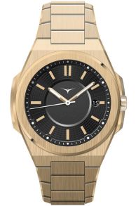 Zinvo Rival Gold Sapphire + Black Rubber Strap 