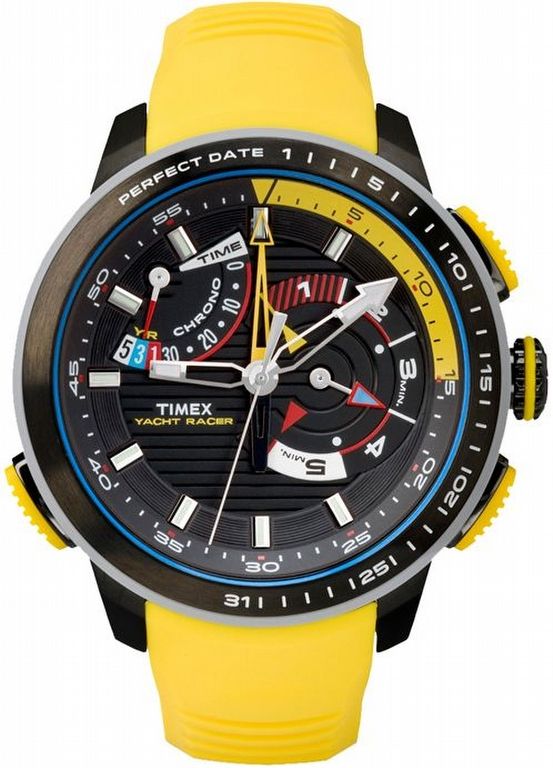 Timex Yacht Racer TW2P44500 - Gul og svart funksjonell herreklokke