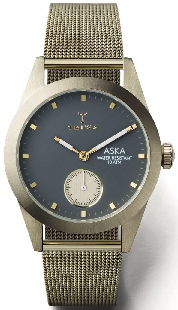 Triwa Ash Aska Champagne Mesh Super Slim RIP
