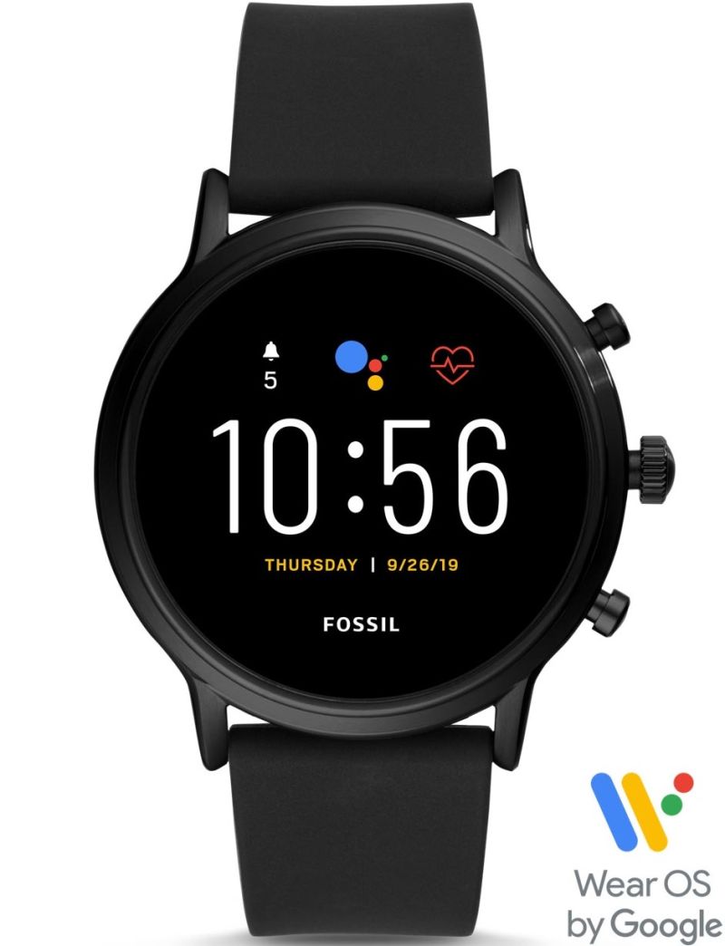 Fossil Gen 5 Smartwatch The Carlyle HR Black Silicone FTW4025 RIP