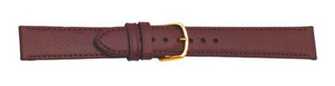 Falkenlund Deluxe Beco Watch Strap Nappa Calf Leather Brown Gold Plated  Buckle 660214G 660214G
