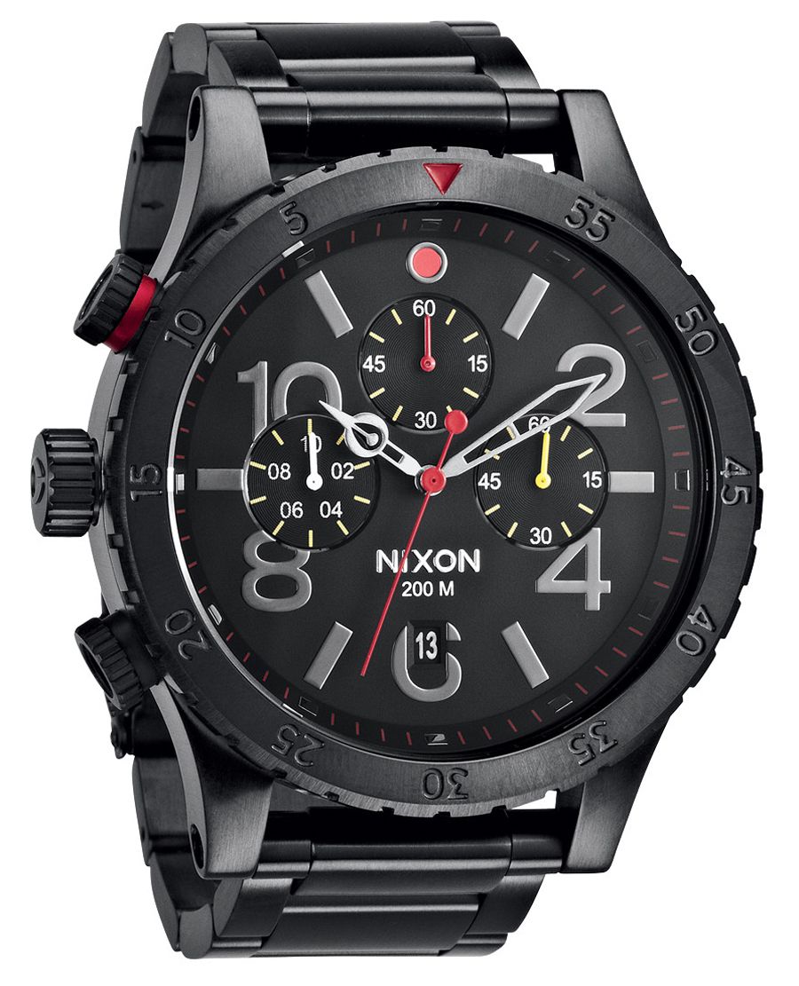 Nixon 48-20 Chrono All Black/Multi A486-1320 - RIP - Dykkerklokke