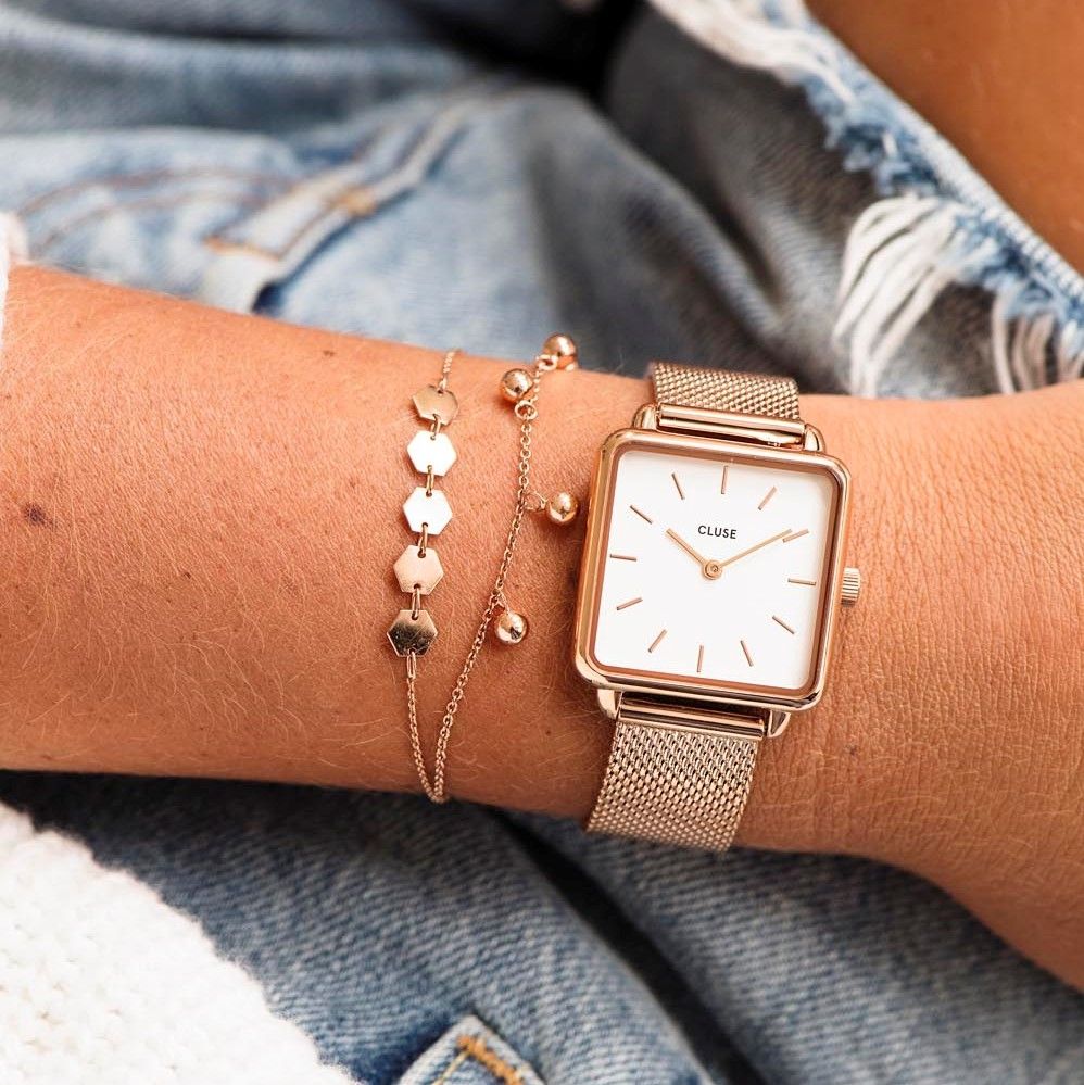 Cluse Butterscotch Cluse La Gar Onne Rose White Mesh CL60003 2025