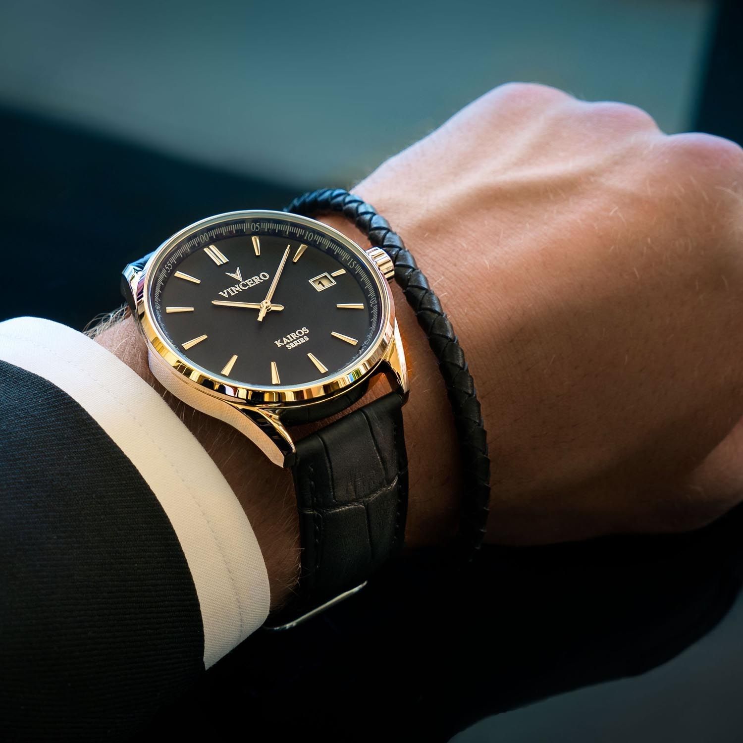 Vincero Kairos Black/Gold Gol-Bla-K06 RIP