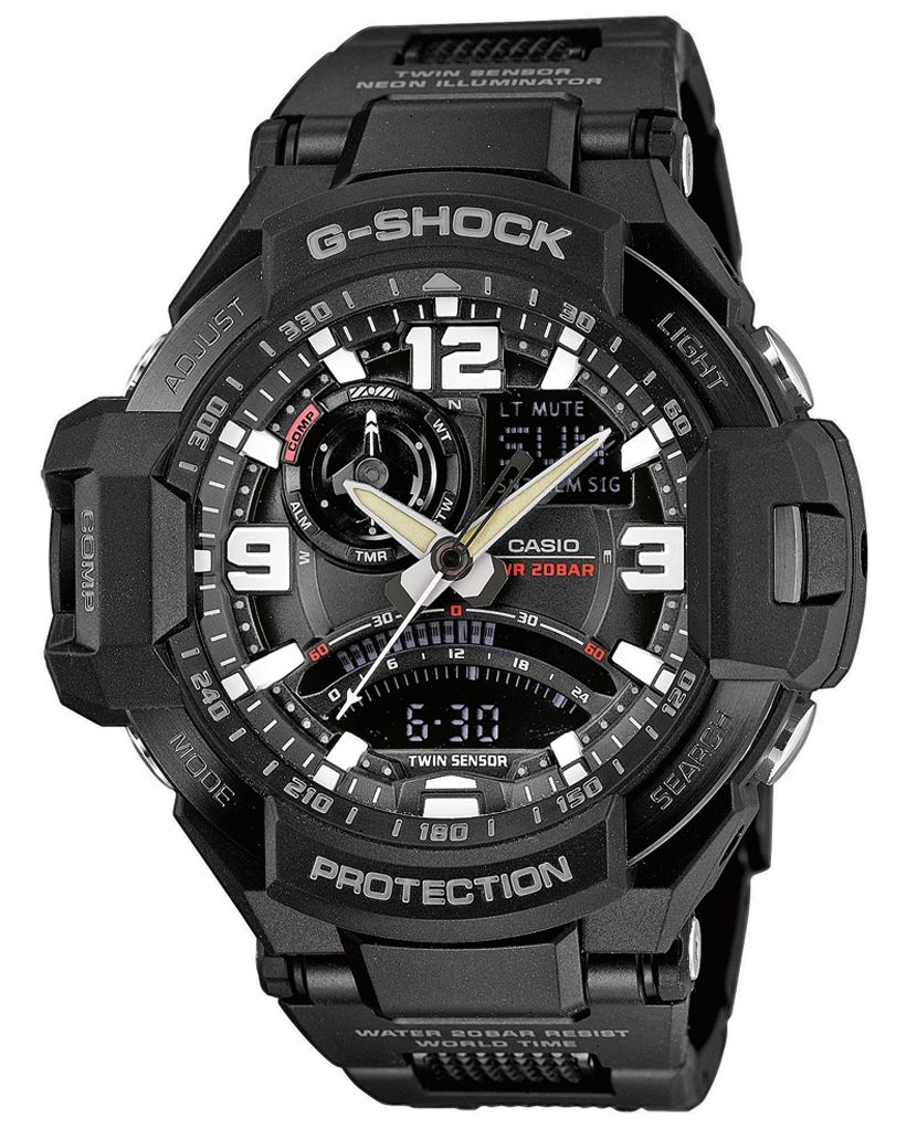 Casio G-Shock GA-1000FC-1AER Dykkerklokke i Sort GA1000FC 1AER