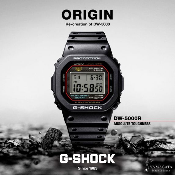 Casio G-Shock Re-Creation First Original Design of G-Shock DW-5000R-1AER (Made in Japan)
