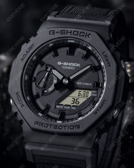 Militærgrad G-SHOCK med svart Carbon Core Guard og Cordura-reim