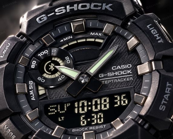 Svart Casio G-Shock klokke med skritteller og Bluetooth i 49mm