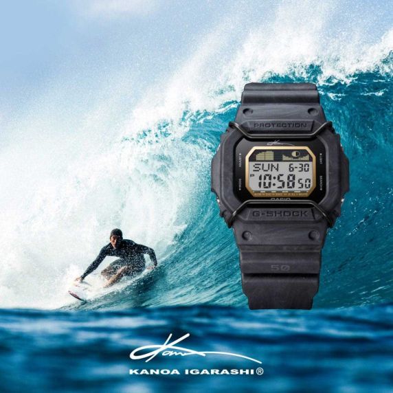 Pro Surfer Kanoa Igarashi G-SHOCK med tidevannsgraf og månedata | GLX-5600KB-1ER