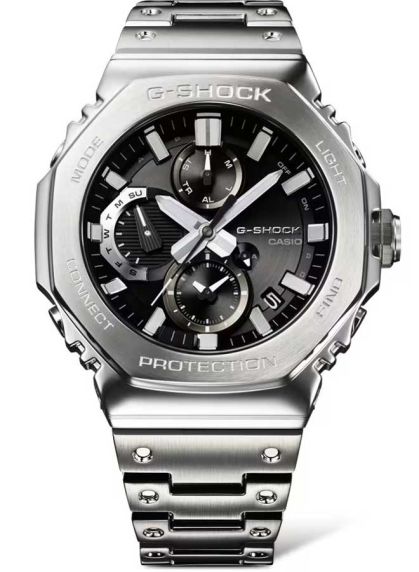 G-SHOCK Full Metal Steel klokke med åttekantet design og Bluetooth | GM-B2100D-1AER