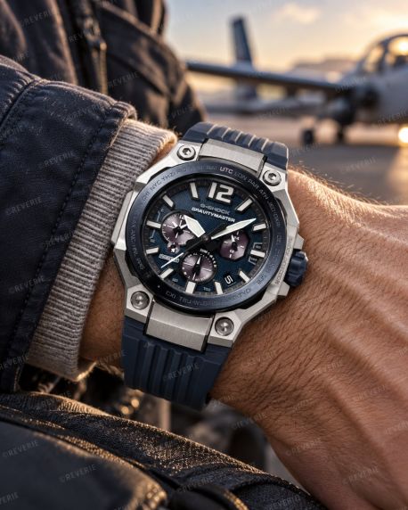 Casio G-Shock Master of G i karbon og stål med solenergi og radiostyring i 47mm