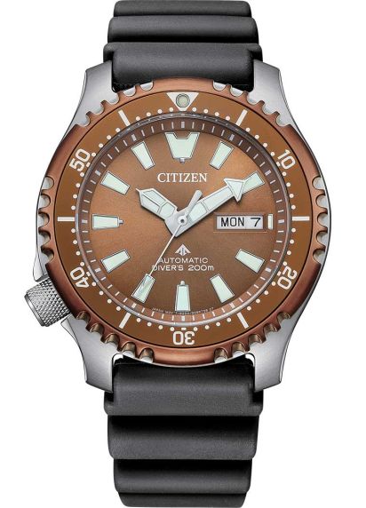 Citizen Promaster Fugu Limited Edition automatisk dykkerklokke | Kobber urskive og stålarmbånd | NY0164-65X