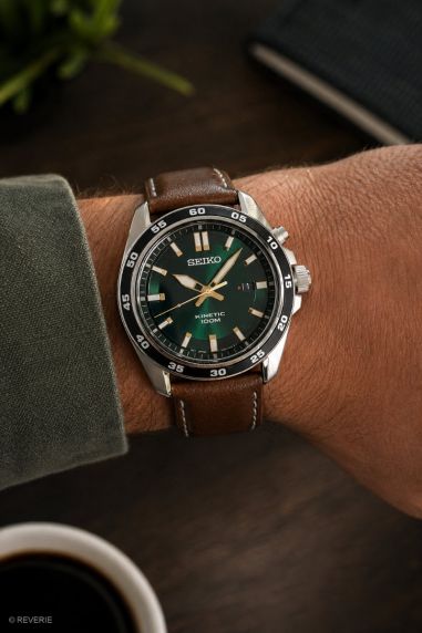 Seiko Kinetic Mens Green Dial – Kraft, presisjon og tidløs eleganse