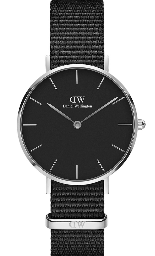 Daniel Wellington Classic Petite 32mm Cornwall Steel DW00100216 -  Kvarts - Sølv - Dameklokker - Stoff - Mineral