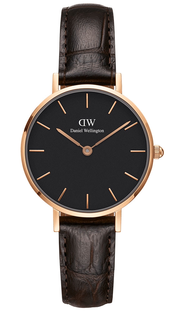 Daniel Wellington DW Watch Petite York Black Rose Gold 28mm