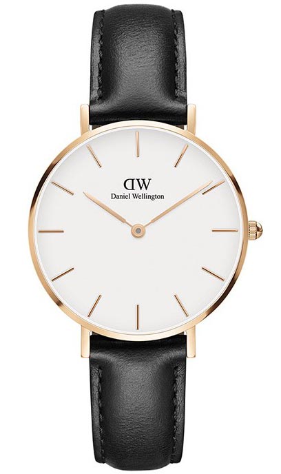 Daniel Wellington Classic Petite 32mm Sheffield DW00100174 -  Kvarts - Kobber Rosegull - Dameklokker - Skinn - Mineral