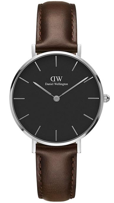 Daniel Wellington Classic Petite 32mm Bristol DW00100177 -  Kvarts - Sølv - Dameklokker - Skinn - Mineral