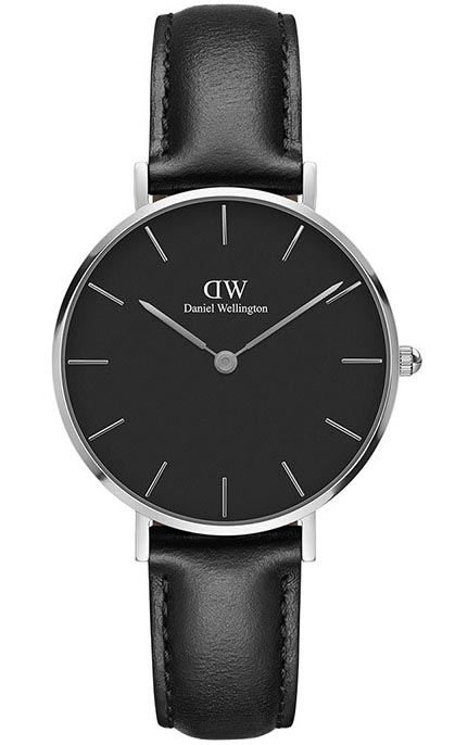Daniel Wellington Classic Petite 32mm Sheffield DW00100180 -  Kvarts - Sølv - Dameklokker - Skinn - Mineral