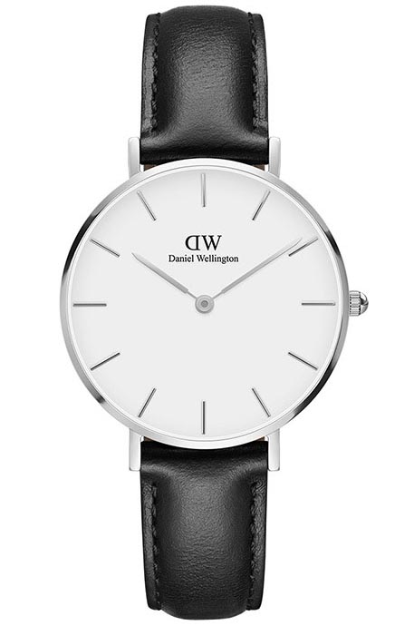 Daniel Wellington Classic Petite 32mm Sheffield DW00100186 -  Kvarts - Sølv - Dameklokker - Skinn - Mineral