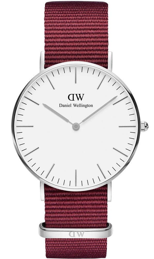 Daniel Wellington Classic Roselyn Silver 36 MM DW00100272 -  Kvarts - Sølv - Dameklokker - Stoff - Mineral