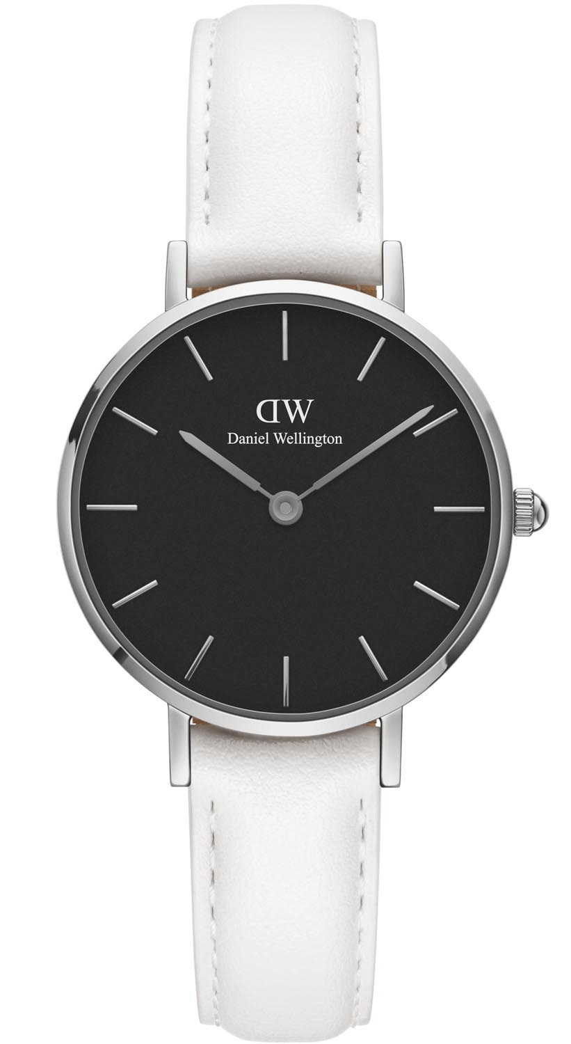 Daniel Wellington Classic Petite 28mm Bondi Black Silver DW00100286 -  Kvarts - Sølv - Dameklokker - Skinn - Mineral