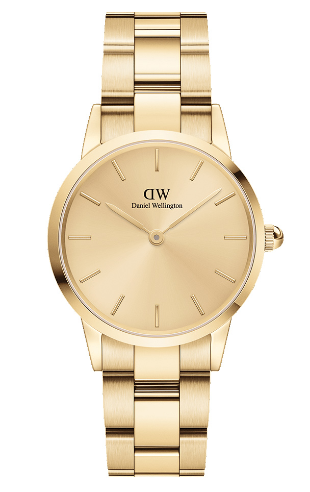 Daniel Wellington Iconic Link Unitone 28mm Gold DW00100403 -  Kvarts - Gull - Dameklokker - Rustfritt stål - ledd m/pin - Mineral