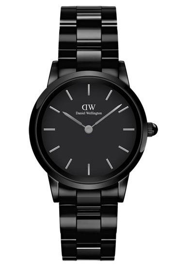 Daniel Wellington Iconic Ceramic Black 28mm DW00100415 -  Kvarts - Sort - Dameklokker - Keramikk - Mineral