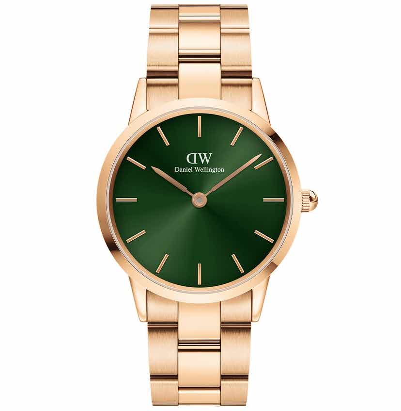 Daniel Wellington DW Watch Iconic Link Emerald Rose Gold 36mm