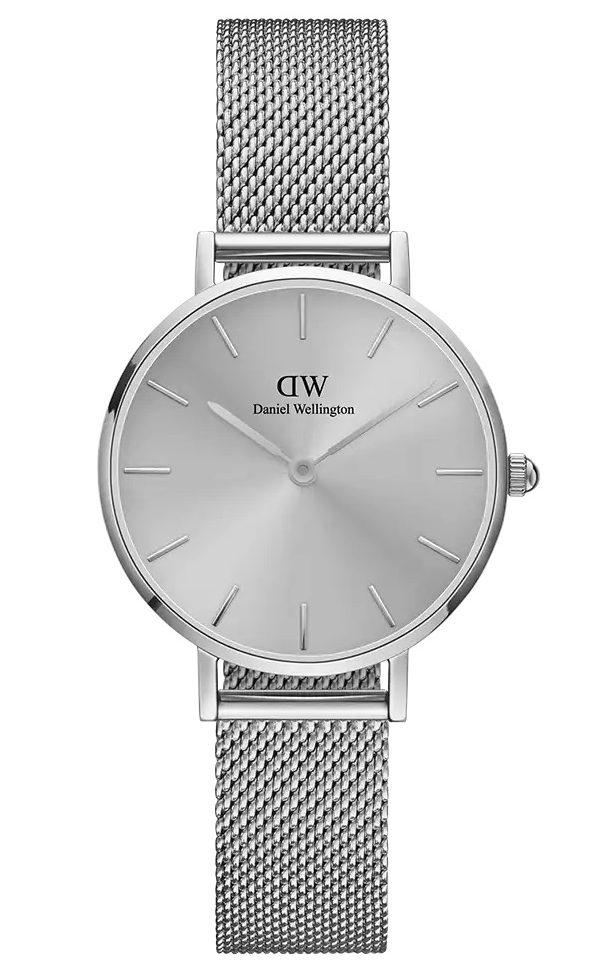 Daniel Wellington Petite Unitone 32mm Silver DW00100468 -  Kvarts - Sølv - Dameklokker - Meshlenke - Mineral
