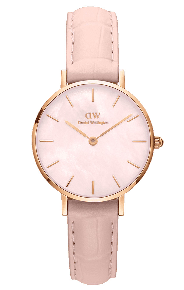 Daniel Wellington Petite Rouge 28mm DW00100511 -  Kvarts - Rosegull - Dameklokker - Skinn - Mineral