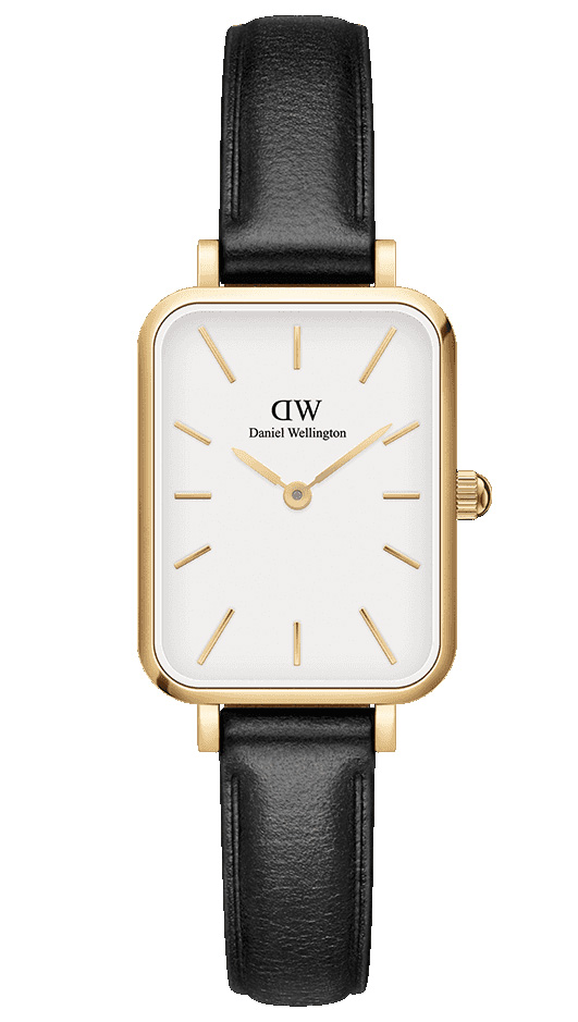 Daniel Wellington Quadro Pressed Sheffield 20mm DW00100559 -  Kvarts - Gull - Dameklokker - Skinn - Mineral