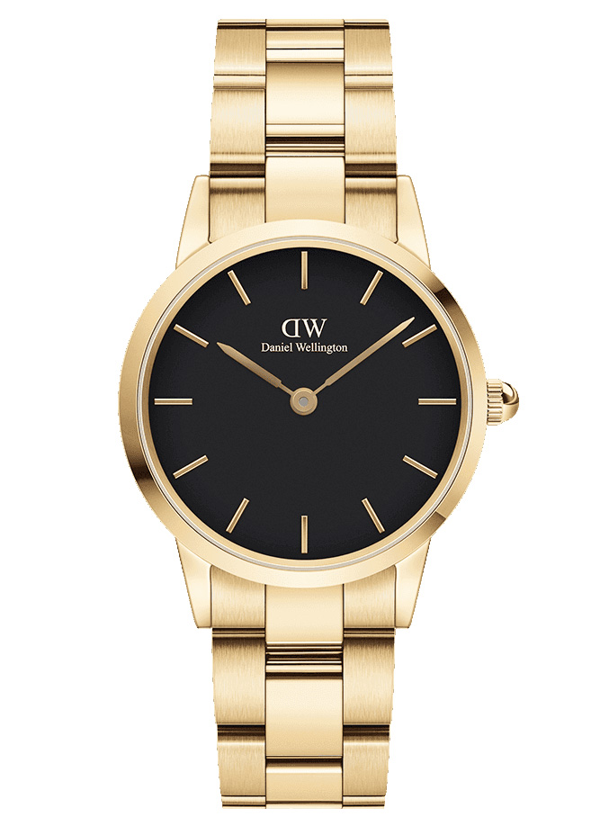 Daniel Wellington Iconic Link 28mm DW00100568 -  Kvarts - Gull - Dameklokker - Rustfritt stål - ledd m/pin - Mineral