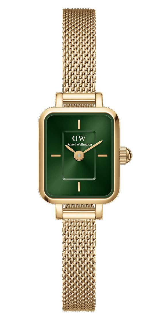 Daniel Wellington DW Watch Quadro Mini Evergold Emerald 15.4x18.2mm Gold