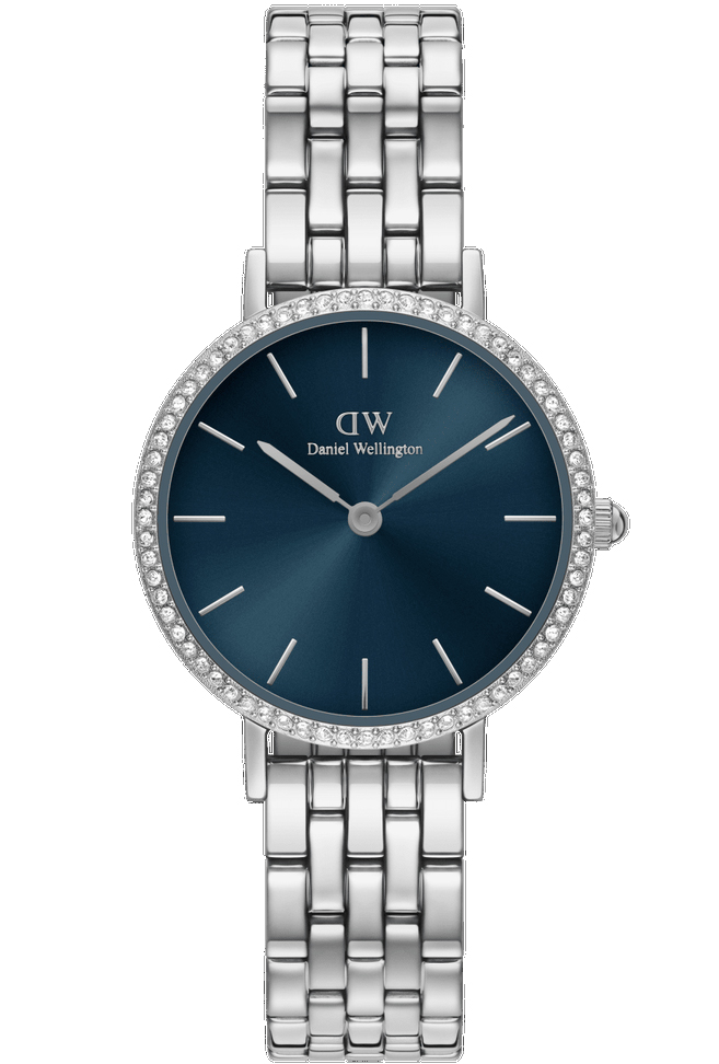 Daniel Wellington Petite Bezel DW00100664 -  Kvarts - Sølv - Dameklokker - Rustfritt stål - ledd m/pin - Mineral