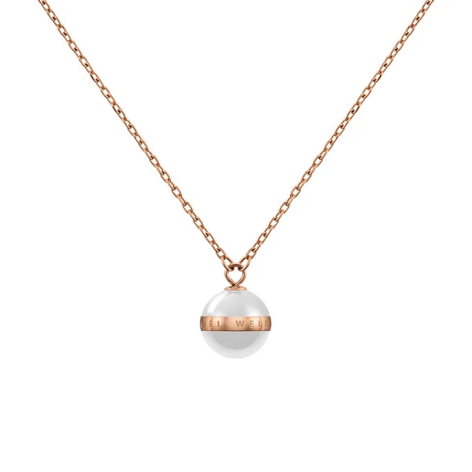 Daniel Wellington Emalie Necklace Satin White DW00400157 -   -  -  -  -