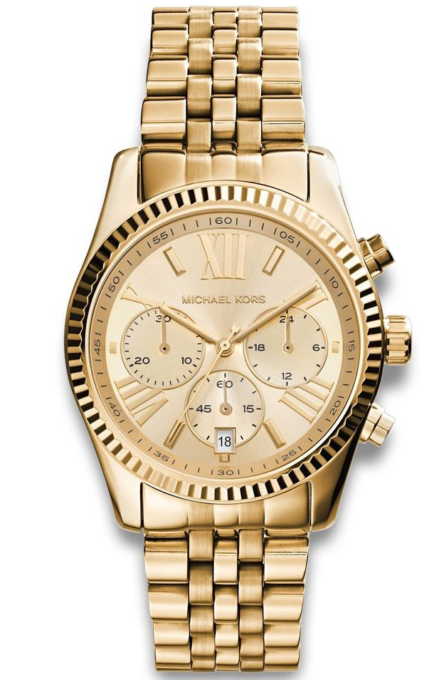 Michael Kors Lexington MK7378 -  Kvarts - Gull - Dameklokker - Rustfritt stål - ledd m/pin - Mineral