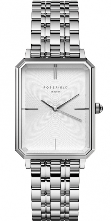 Rosefield, The Octagon dameklokke i stål med lenke
