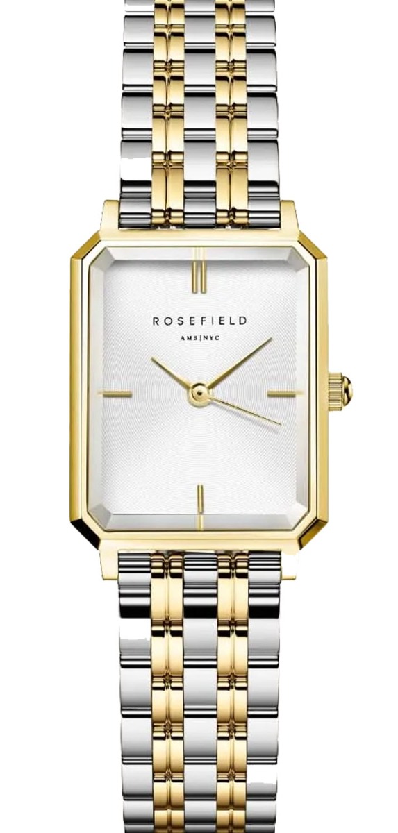 Rosefield The Octagon XS OWDSG-O62 -  Kvarts - Gull - Dameklokker - Rustfritt stål - ledd m/pin - Mineral