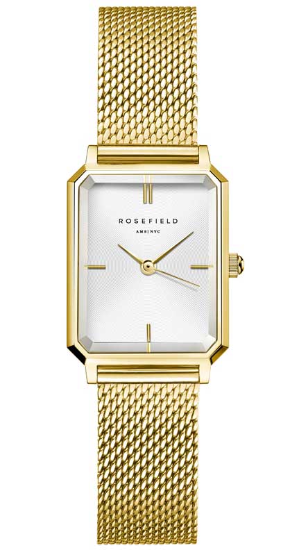 Rosefield The Octagon XS OWGMG-O73 -  Kvarts - Gull - Dameklokker - Meshlenke - Mineral