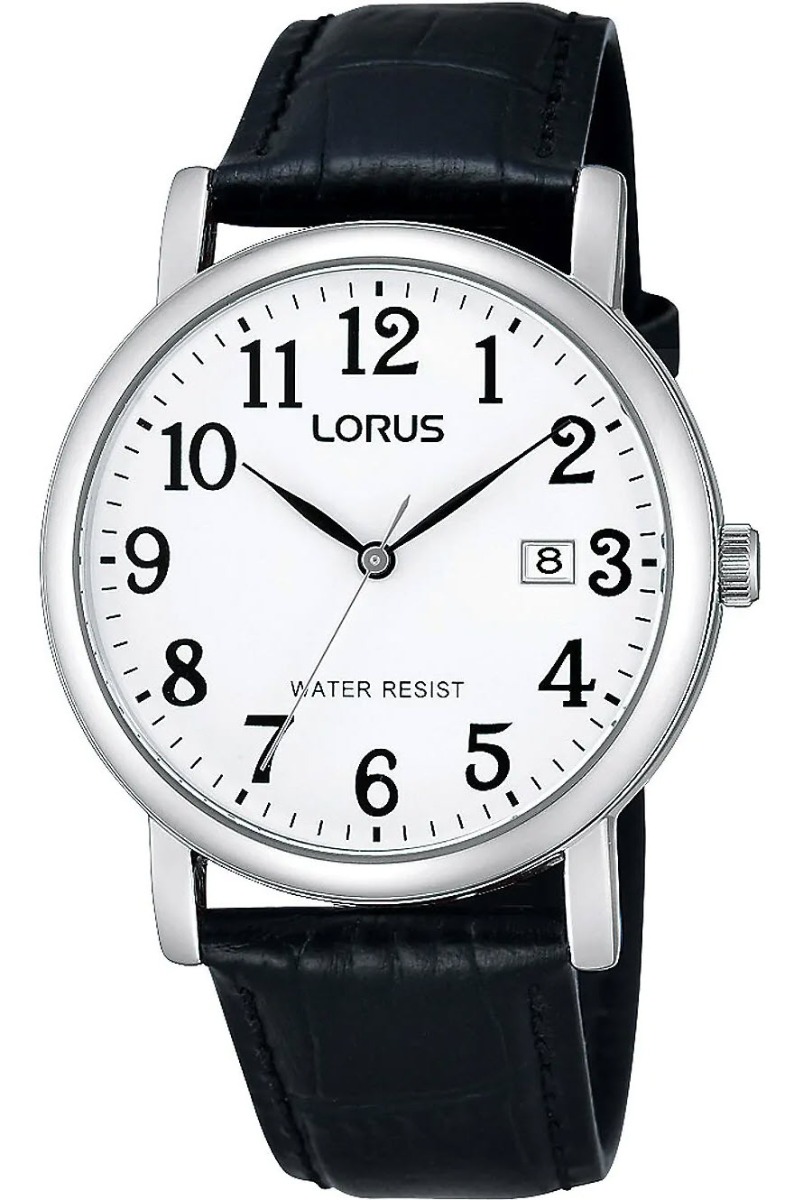 Lorus 38mm Classic Mens RG835CX5 -  Kvarts - Sølv - Herreklokker - Skinn - Mineral