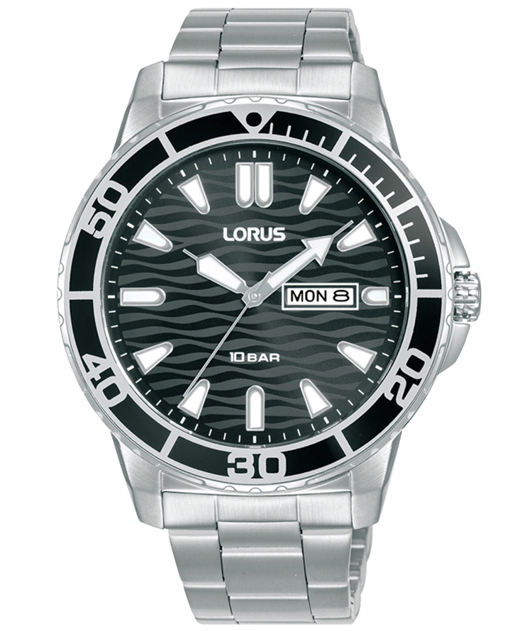 Lorus Mens RH355AX9 -  Kvarts - Sølv - Herreklokker - Rustfritt stål - ledd m/pin - Mineral