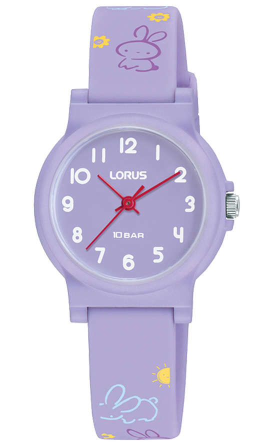 Lorus Kids RRX43JX9 -  Kvarts - Lilla - Barneklokker - Silikon - Akryl