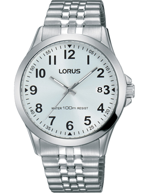 Lorus Mens RS975CX9 -  Kvarts - Sølv - Herreklokker - Rustfritt stål - ledd m/pin - Mineral
