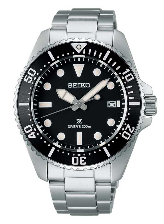 Seiko Prospex Solar Divers SNE597P1 -  Kvarts - Sølv - Herreklokker - Rustfritt stål - ledd m/pin - Safir
